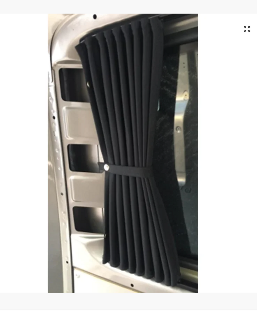 VOOS Ford Transit Custom Black LWB Barn Door Curtains 2012 – 2024