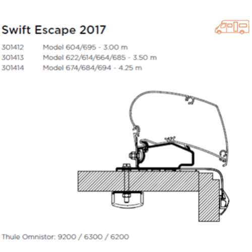 Awning Adaptor For Swift Escape