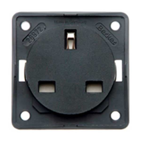 Berker 230V UK Mains Socket- Anthracite