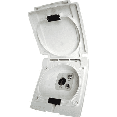Bullfinch Satellite /TV/12V Outlet White
