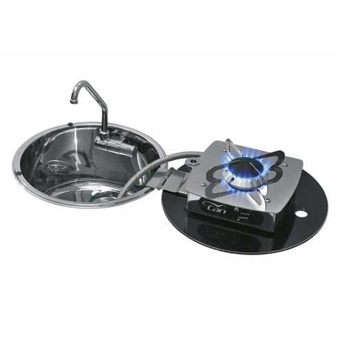 Foldy - Round Sink, Single Burner Unit