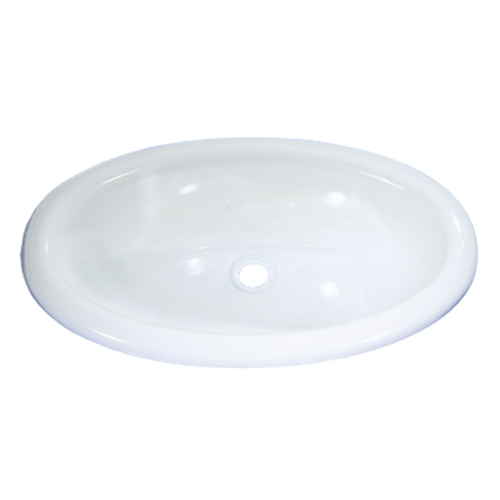 Mini Oval Washbowl, White Glossy
