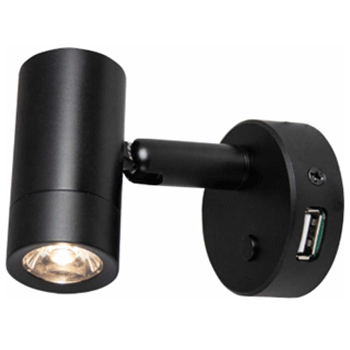 Minitube D4 Power LED, Black, With USB Port