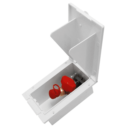 MPK White Gas Outlet Box C/W Gas Valve