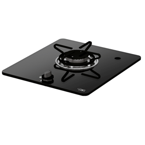 PV1320S 1 Burner Gas Hob, Glass Surface