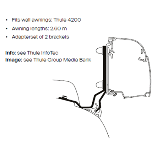Thule Adapter T 4200 Ford Custom V710 - Rapido Group