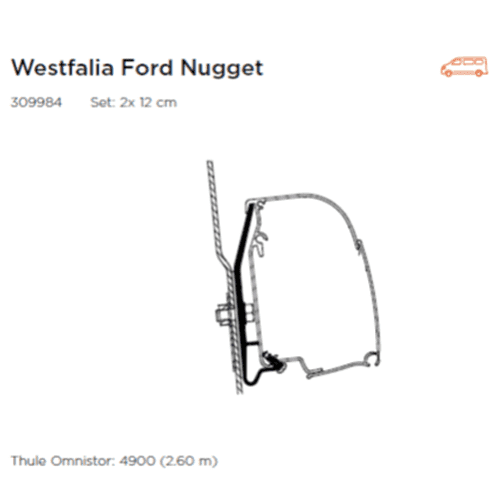 4900 Awning Adaptor For Westfalia Ford Nugget