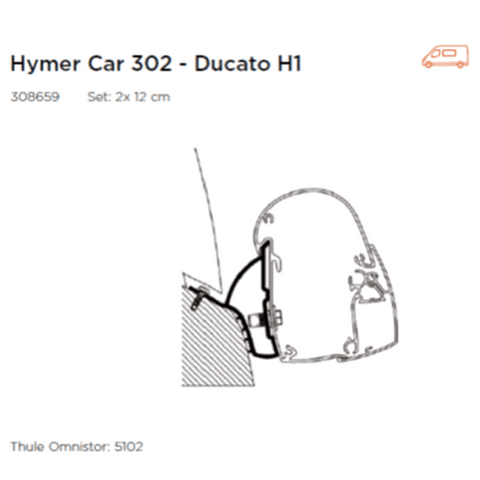 5102 Awning Adaptor Hymer Car