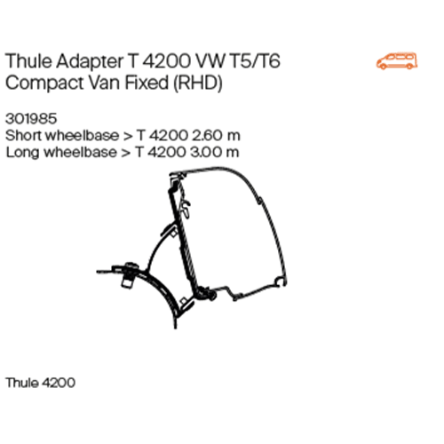Adapter 4200 VW T5/T6 Minivan - Various