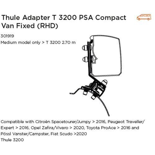 Adapter T 3200 Psa Minivan Fixed (Rhd)