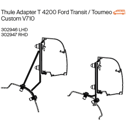 Adapter Transit Custom V710 & VW Transporter 2025 - Various