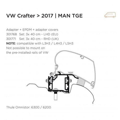 Adaptor Set For VW Crafter >2017