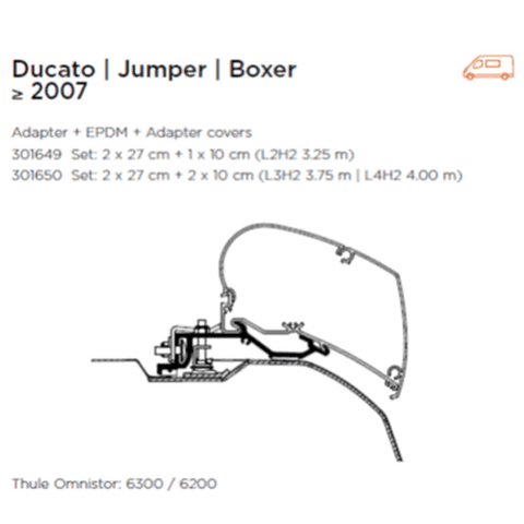 Adaptor Sets For Ducato l Boxer l Relay 2007>