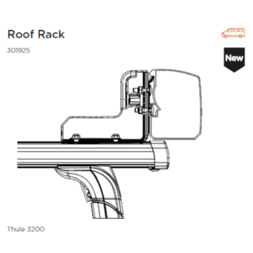 Adaptor T 3200 Roof Rack