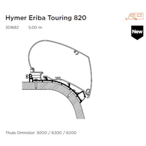 Awning Adapter For Eriba Touring 820 Caravan
