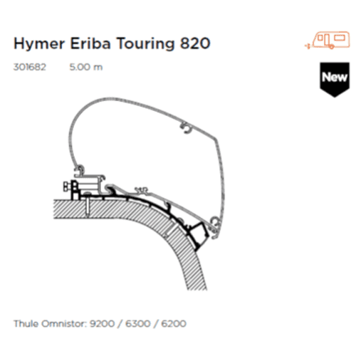 Awning Adapter For Eriba Touring 820 Caravan