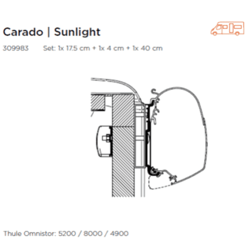 Awning Adaptor For Carado | Sunlight