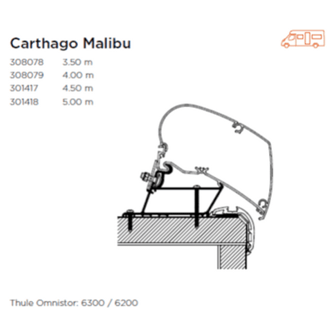 Awning Adaptor For Carthago Malibu - Coachbuilt (Not Van)