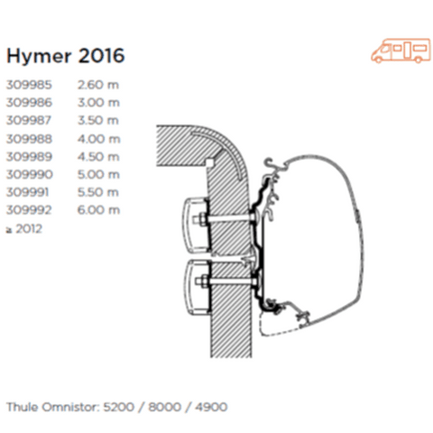 Awning Adaptor For Hymer >2012