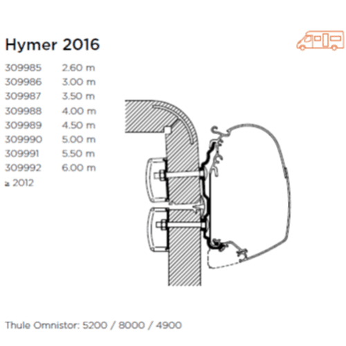 Awning Adaptor For Hymer >2012