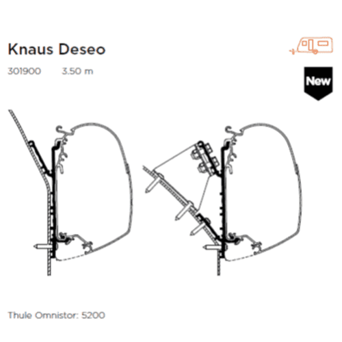Awning Adaptor For Knaus Deseo