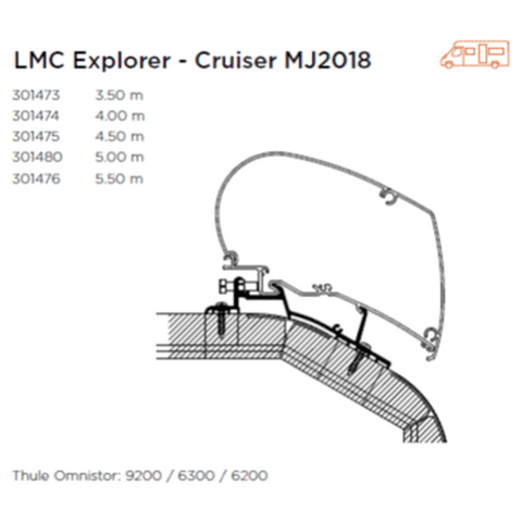 Awning Adaptor For Lmc Explorer - Cruiser
