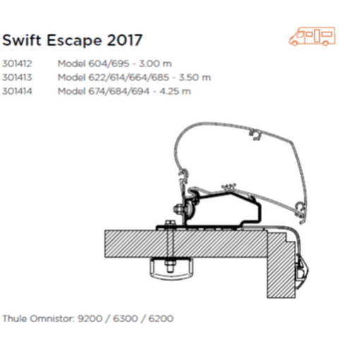 Awning Adaptor For Swift Escape