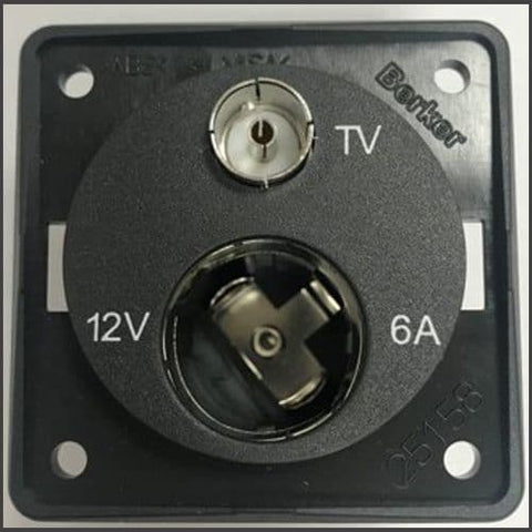 Berker 12v Socket With TV Point