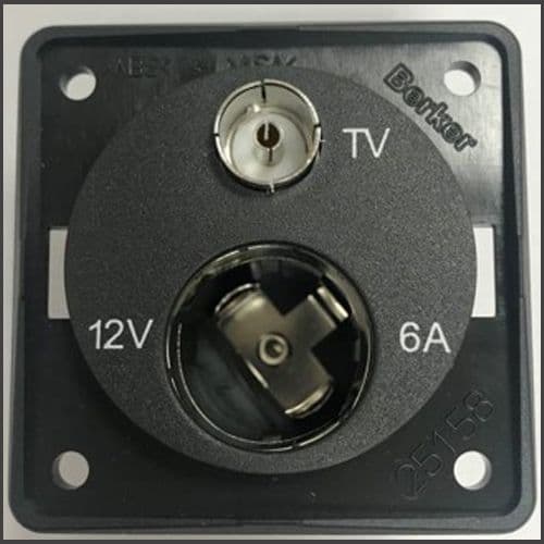Berker 12v Socket With TV Point