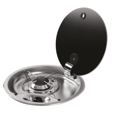 Clearance - FC1345 Round 1 Burner Hob With Glass Lid