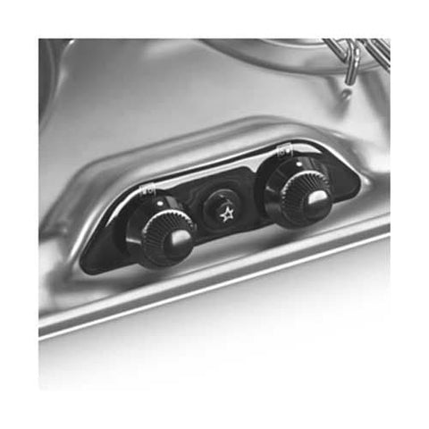 Clearance - Smev 2 Burner Hob With Glass Lid - 8022