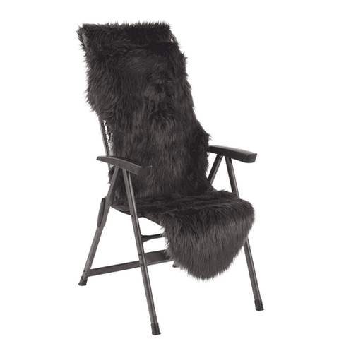 Furskin Type Cover For Chair - Grey
