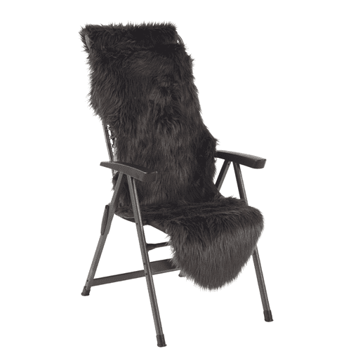 Furskin Type Cover For Chair - Grey