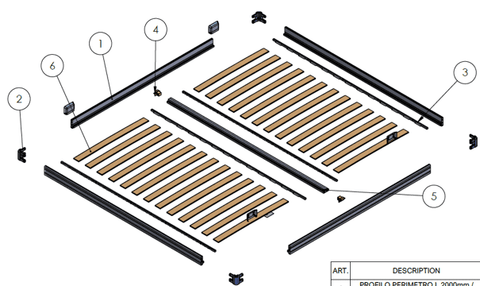 Leonardo Bed Frame Kit - Black