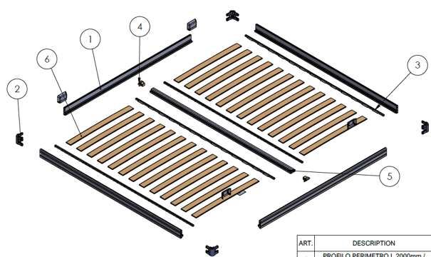 Leonardo Bed Frame Kit - Black