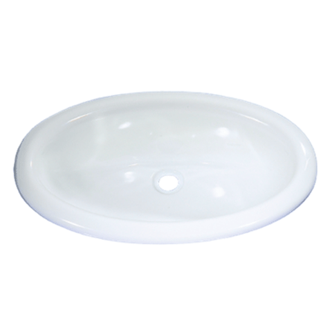 Mini Oval Washbowl, White Glossy