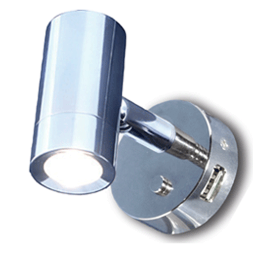 Minitube D4 Power LED, Chrome, With USB Port