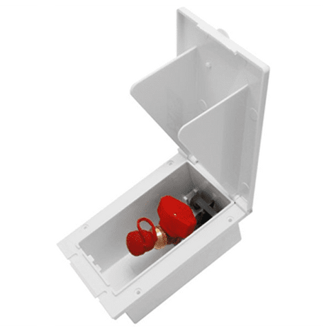 MPK White Gas Outlet Box C/W Gas Valve