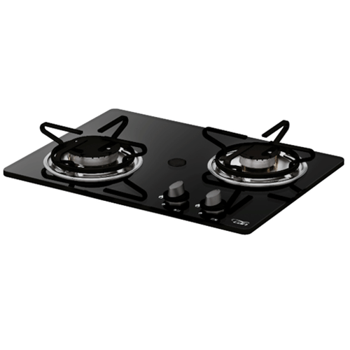 PV1351S 2 Burner Gas Hob, Glass Surface