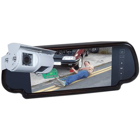 Rear View System With 7" Mirror Monitor & Double Sony Ccd Camera