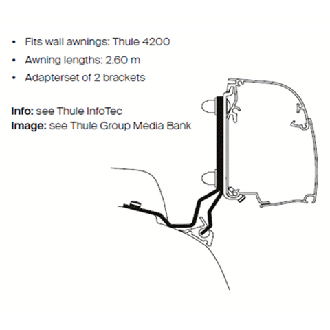 Thule Adapter T 4200 Ford Custom V710 - Rapido Group