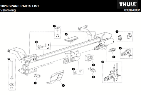 Thule Veloswing Spare Parts