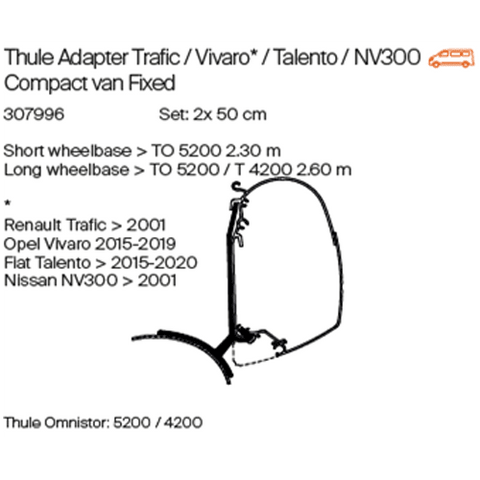 Trafic 2001> & Vivaro 2015-2020 Adapter