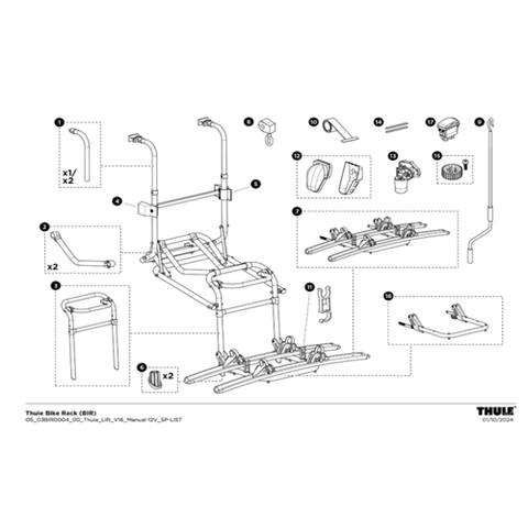 V16 Lift - Manual & 12V Spare Parts