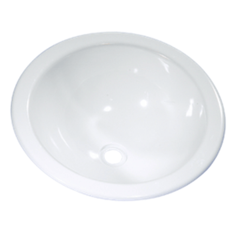 Wash-Bowl Round White Glossy