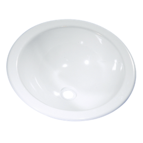 Wash-Bowl Round White Glossy
